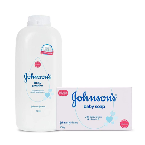 Набор для ухода за детской кожей (400 г + 100 г), Baby Powder &amp; Soap Set, произв. Johnson’s Baby #1