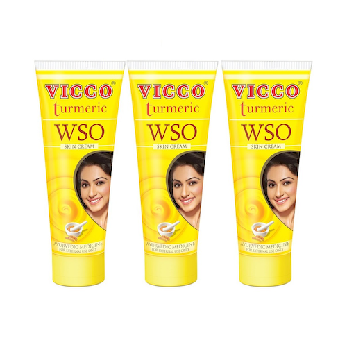 Набор для ухода за кожей (3 х 30 г), Turmeric WSO Skin Cream Set, произв. VICCO #1