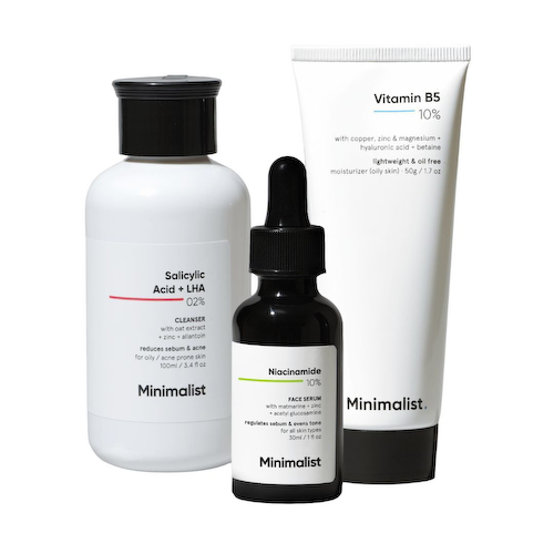 Набор для ухода за жирной кожей (100 мл + 30 мл + 50 г), Oily Skincare Kit Set, произв. Minimalist #1