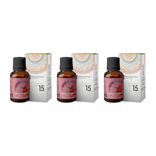 Набор эфирного масла Гаультерии (Грушанки) (3 x 15 мл), Wintergreen Essential Oil Set, произв. Heilen Biopharm #1
