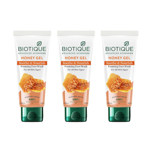 Набор геля для умывания с Медом (3 х 100 мл), Honey Gel Face Wash Set, произв. Biotique #1