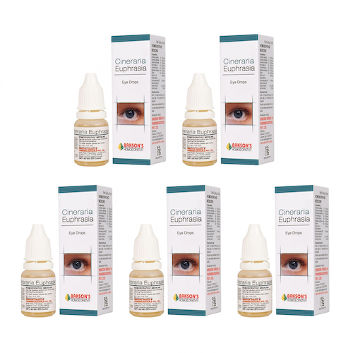 Набор капель для глаз Цинерария Эуфразия (5 x 10 мл), Cineraria Euphrasia Eye Drops Set, произв. Bakson #1