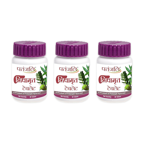Набор Лив Амрит (3 x 60 таб), Liv Amrit Tablet Set, произв. Patanjali #1