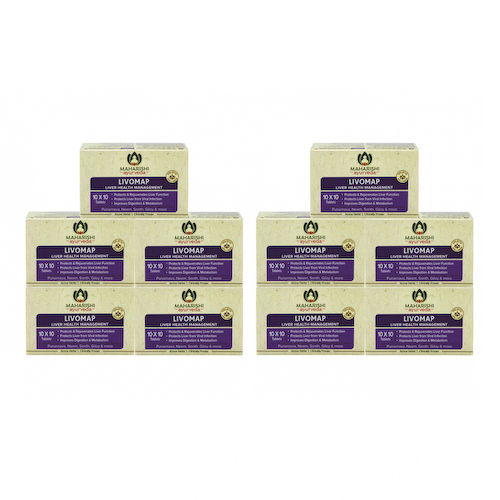 Набор Ливомап (10 x 100 таб, 500 мг), Livomap Set, произв. Maharishi Ayurveda #1