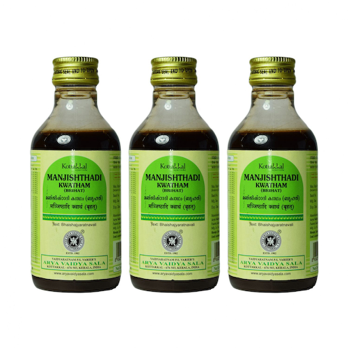 Набор Манджиштхади Кватхам (3 x 200 мл), Manjisthadi Kwatham Set, произв. Kottakkal Ayurveda #1