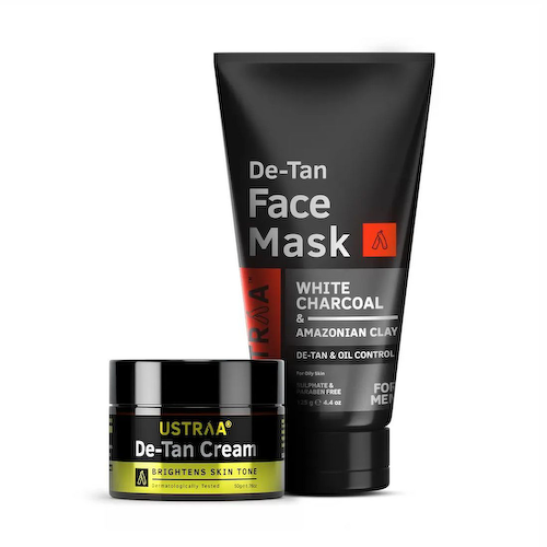 Набор: маска и крем для лица (125 г + 50 г), Face Mask and De-Tan Cream Set, произв. Ustraa #1