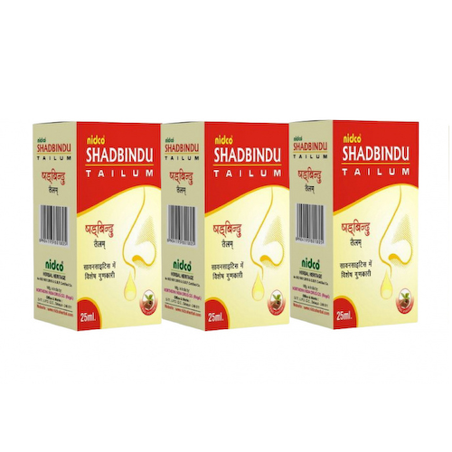 Набор масляных капель Шадбинду (3 x 25 мл), Shadbindu Tailum Set, произв. Nidco #1