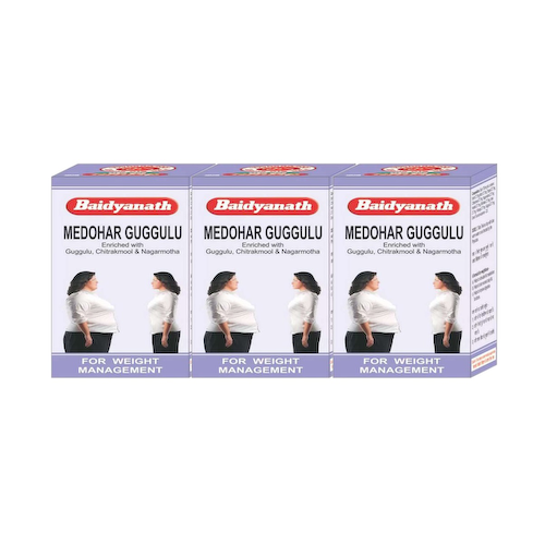 Набор Медохар Гуггул (3 х 120 таб, 700 мг), Medohar Guggulu Set, произв. Baidyanath #1