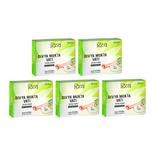 Набор Мукта Вати (5 x 120 таб, 300 мг), Mukta Vati Set, произв. Patanjali #1