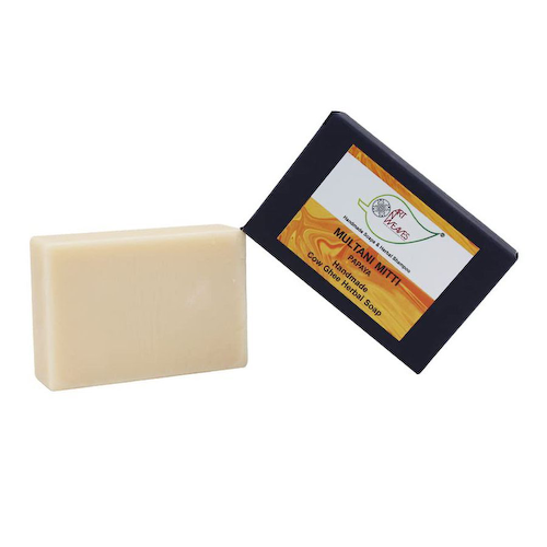 Набор мыла ручной работы с маслом Гхи, Мултани Митти и Папайей (2 шт), Handmade Cow Ghee Herbal Soap Multani Mitti Papaya, произв. Art N Weaves #1