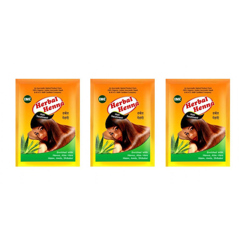 Набор натуральной травяной хны (3 x 100 г), Herbal Henna Set, произв. IMC #1
