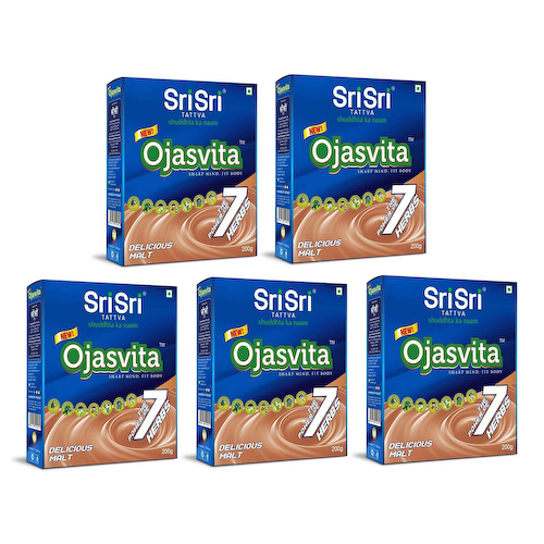 Набор Оджасвита со вкусом Солода (5 x 200 г), Ojasvita Delicious Malt Set, произв. Sri Sri Tattva #1