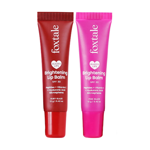 Набор осветляющего бальзама для губ: Рубиновый и Розовый (2 x 12 г), Brightening Lip Balm Ruby + Pink Glaze Set, произв. Foxtale #1