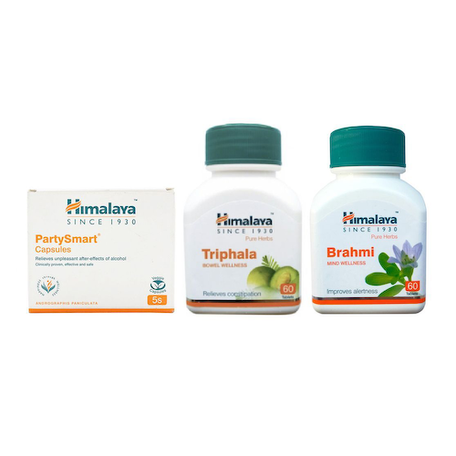 Набор Пати Смарт, Трифала, Брахми (3 шт), PartySmart, Triphala, Brahmi Set, произв. Himalaya #1