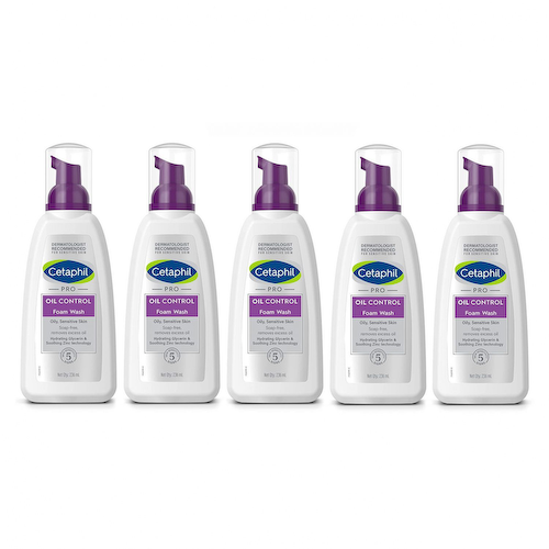 Набор Пенка для умывания для жирной и чувствительной кожи (5 x 236 мл), Oil Control Foam Face Wash Oily, Sensitive Skin Set, произв. Cetaphil #1