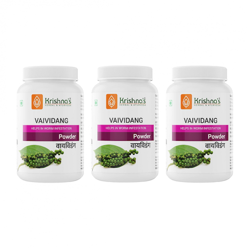 Набор Порошок Виданги (3 x 100 г), Vaividang Powder Set, произв. Krishna&apos;s Herbal &amp; Ayurveda #1