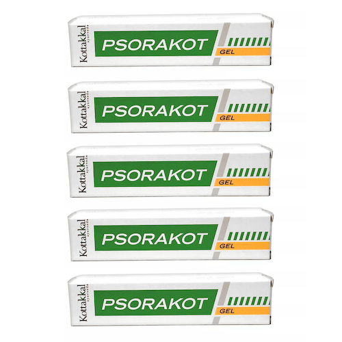 Набор Псоракот (5 x 25 г), Psorakot Gel Set, произв. Kottakkal Ayurveda #1