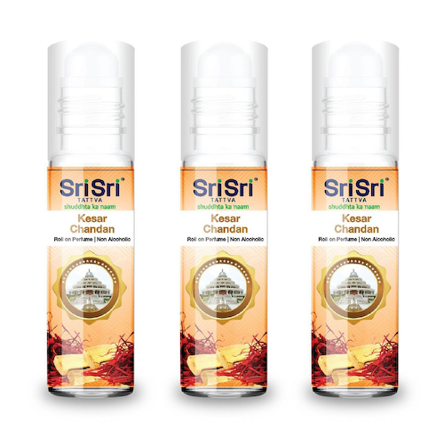Набор роликовых духов Шафран и Сандал (3 x 10 мл), Kesar Chandan Roll-On Perfume Set, произв. Sri Sri Tattva #1
