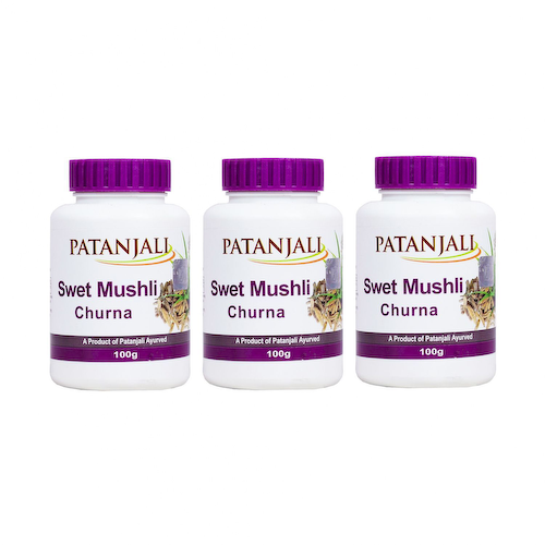 Набор Сафед Мусли Чурна (3 x 100 г), Swet Mushli Churna Set, произв. Patanjali #1