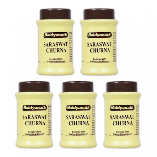 Набор Сарасват Чурна (5 x 60 г), Saraswat Churna Set, произв. Baidyanath #1