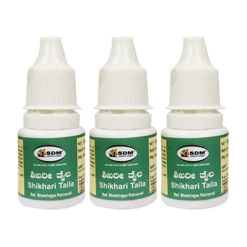 Набор Шикхари Тайла (3 х 5 мл), Shikhari Taila Set, произв. SDM Ayurveda Pharmacy #1
