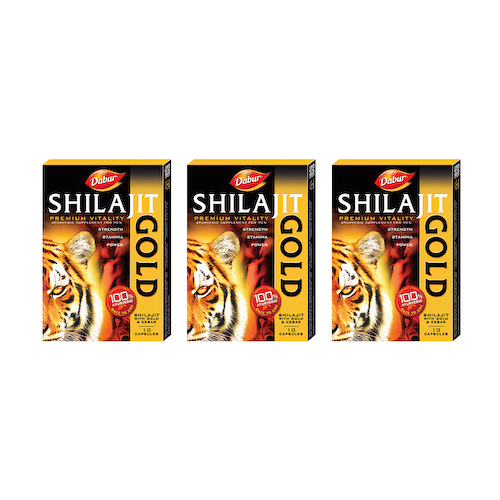 Набор Шиладжит Голд (3 x 10 кап), Shilajit Gold Set, произв. Dabur #1