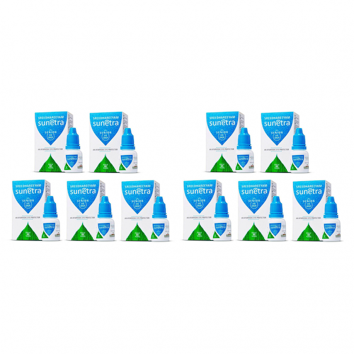 Набор Сунетра: глазные капли 60+ (10 x 10 мл), Sunetra Senior Eyedrop (Above 60 years) Set, произв. Sreedhareeyam #1