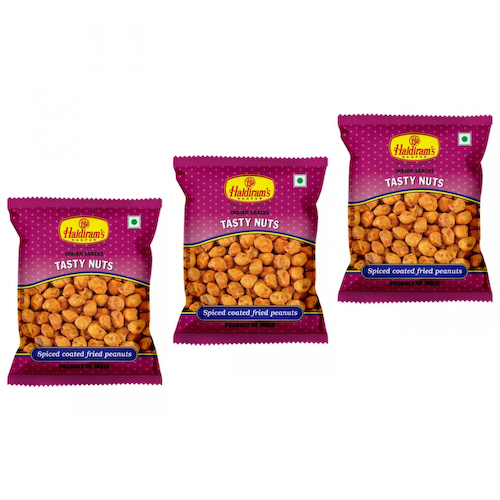 Набор Тэйсти Натс: арахис со специями (3 x 200 г), Tasty Nuts Set, произв. Haldiram&apos;s #1