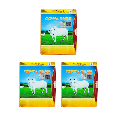 Набор топленого масла Гхи (3 x 200 мл), Ghee Set, произв. Patanjali #1
