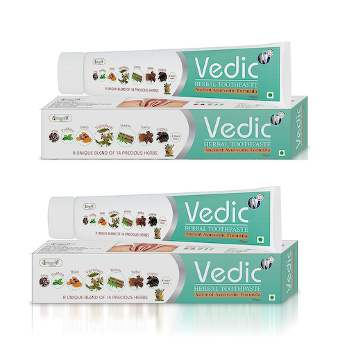 Набор Травяная зубная паста (2 x 100 г), Vedic Herbal Toothpaste Set, произв. Vringra #1