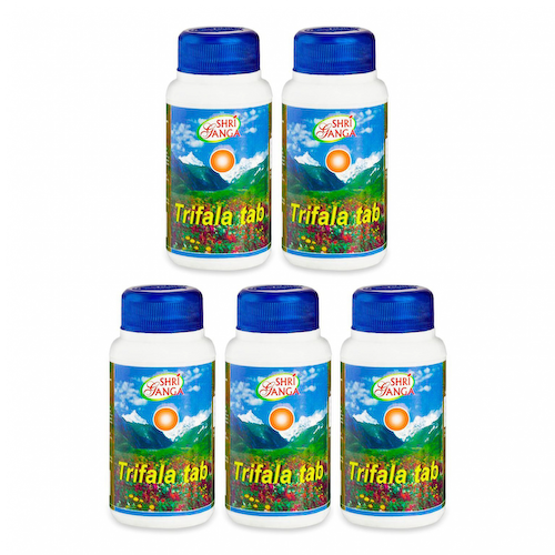 Набор Трифала (5 x 200 таб), Trifala Set, произв. Shri Ganga Pharmacy #1