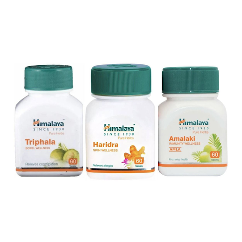 Набор Трифала, Харидра, Амалаки (3 шт x 60 таб), Triphala, Haridra, Amalaki Set, произв. Himalaya #1