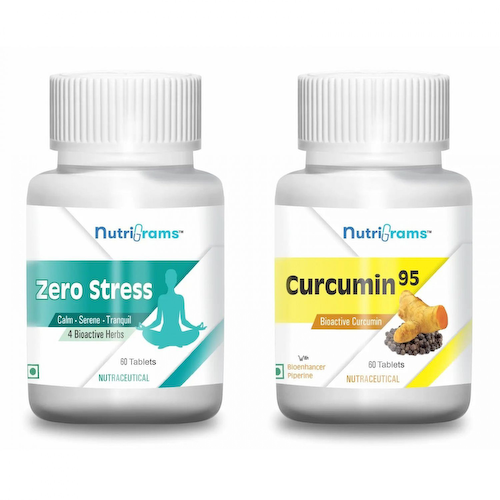 Набор Зеро Стресс + Куркумин 95 (2 x 60 таб, 500 мг), Zero Stress + Curcumin 95 Set, произв. Nutrigrams #1