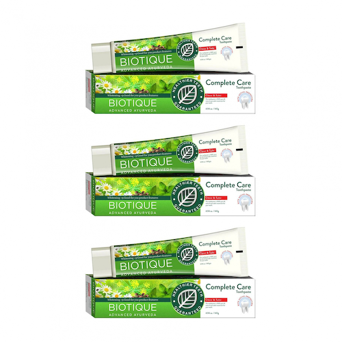 Набор зубной пасты с Гвоздикой и Тулси (3 x 140 г), Complete Care Toothpaste Clove &amp; Tulsi Set, произв. Biotique #1