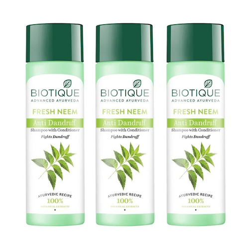 Шампунь-кондиционер против перхоти с Нимом (3 х 120 мл), Bio Neem Margosa Anti-Dandruff Shampoo &amp; Conditioner Set, произв. Biotique #1