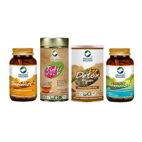 Набор для повышения иммунитета (90 кап + 100 г + 100 г + 90 кап), Immunity Booster Pack, произв. Organic Wellness #1