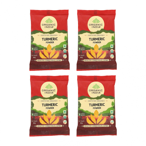 Набор молотой Куркумы (4 x 100 г), Organic Turmeric Powder Set, произв. Organic India #1