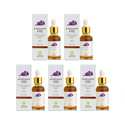Набор Кумкумади (5 x 30 мл), Kumkumadi Oil Set, произв. Kerala Ayurveda #1
