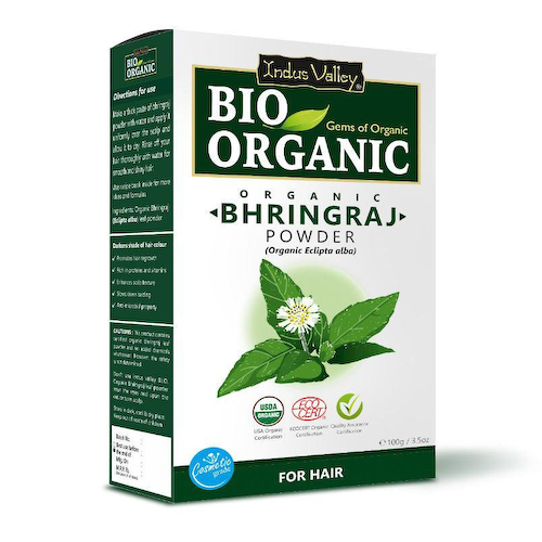 Молотые листья Брингараджа (100 г), Organic Bhringraj Leaf Powder, произв. Indus Valley #1