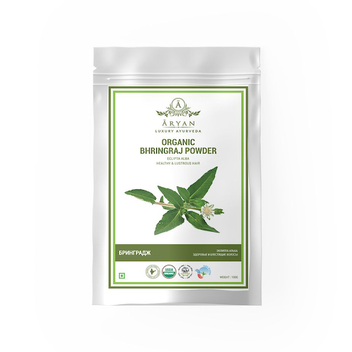 Органический порошок Брингараджа (100 г), Organic Bhringraj Powder, произв. Aryan #1