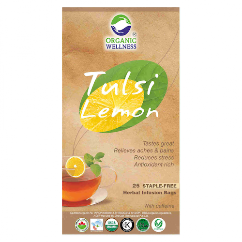 Чай с Тулси и Лимоном (25 пак, 1.55 г), Tulsi Lemon Tea, произв. Organic Wellness #1