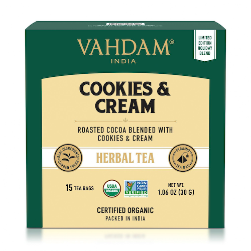 Чай со вкусом Печенья и Сливок (15 пак, 2 г), Cookies &amp; Cream Herbal Tea, произв. VAHDAM #1