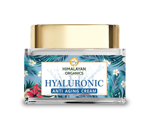 Антивозрастной крем для лица с Гиалуроновой кислотой (50 г), Hyaluronic Acid Cream, произв. Himalayan Organics #1