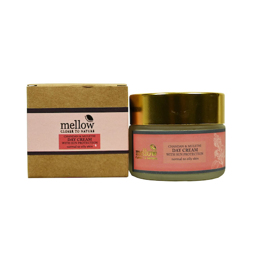 Дневной крем для лица с Сандалом: для защиты от солнца (50 г), Day Cream With Sun Protection, произв. Mellow #1