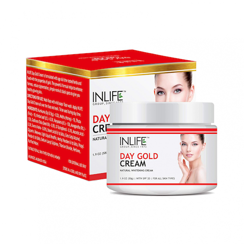 Дневной отбеливающий крем с Золотом (50 г), Day Gold Cream, произв. INLIFE #1