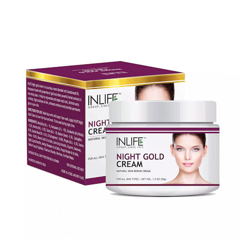 Ночной восстанавливающий крем с Золотом (50 г), Night Gold Cream, произв. INLIFE #1