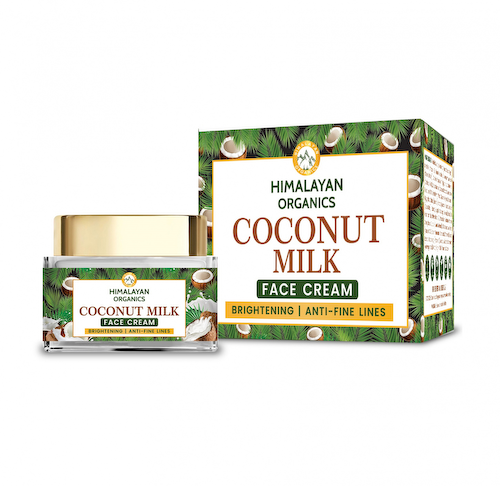 Осветляющий крем для лица с Кокосовым молоком: против морщин (50 г), Coconut Milk Face Cream, произв. Himalayan Organics #1