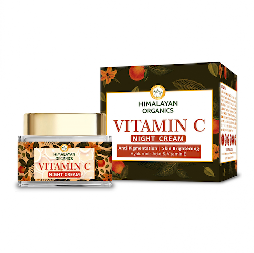 Осветляющий ночной крем для лица с витамином С (50 г), Vitamin C Night Cream, произв. Himalayan Organics #1