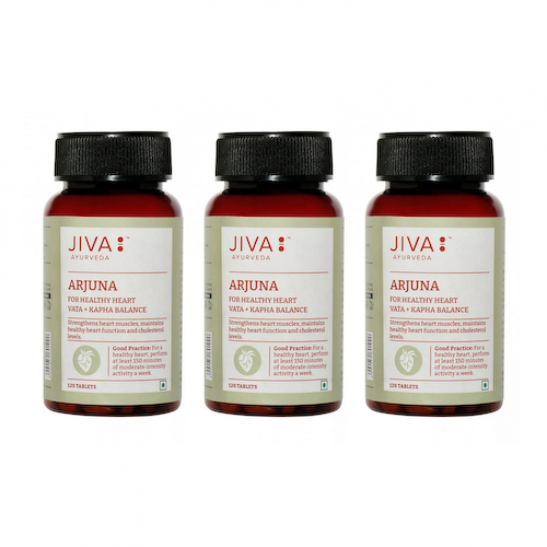Набор Арджуна (3 x 120 таб, 500 мг), Arjuna Tablets Set, произв. Jiva #1