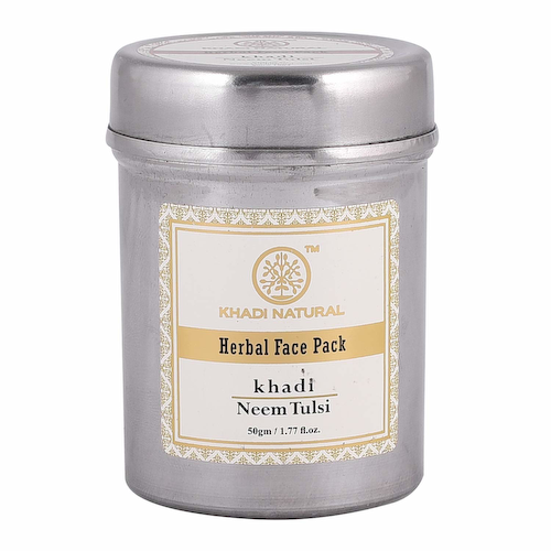 Натуральная маска для лица c Нимом и Туласи: против прыщей (50 г), Neem Tulsi Face Pack, произв. Khadi Natural #1